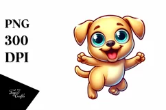 Crazy Funny Baby Labrador Retriever | Cartoon Clipart Product Image 1