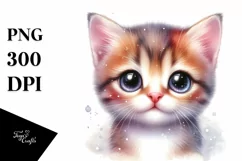 Cute Baby Cat with Big Eyes PNG Product Image 3
