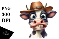 Goofy Cow Clipart | Sublimation | Clipart Product Image 1