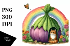 Cat House Rainbow Colorfull Butterfly | Sublimation | Product Image 3