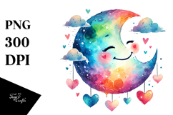 Simple Smiling Moon, Transparent PNG Product Image 1