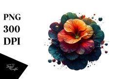 Glossy Nasturtium Round Watercolor Splash Product Image 3