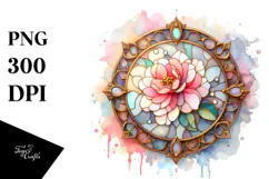 Abstract Pastel Wooden Small Stained Camellia, 20 oz Product Image 1