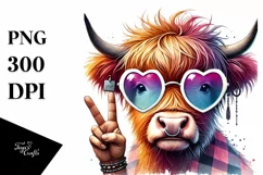 Highland Calf Cool Haircut PNG Product Image 1