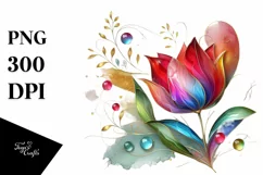 Watercolor Luxury Flower Love Splash Clipart Product Image 3