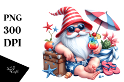 Whimsical Gnome Drinking Cocktail PNG Product Image 1