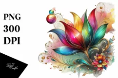 Watercolor Luxury Flower Love Splash Clipart Product Image 3