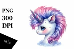Cute Baby Unicorn with Cool Haircut Product Image 1