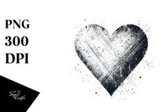 Simple Distressed Heart PNG Product Image 1