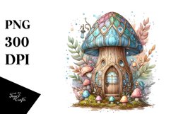 Pastel Wooden Mystical Celestial Mushroom Watercolor Splash Product Image 3