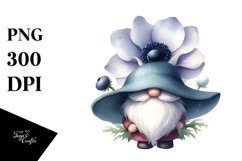 Cute Gnome with Large Anemone PNG Product Image 1