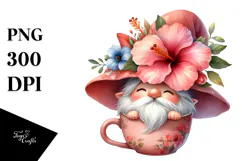 Cute GNOME with Big Hat PNG Product Image 1