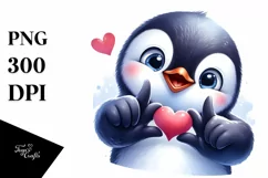 Detailed Funny Cute Penguin Portrait Clipart Product Image 3
