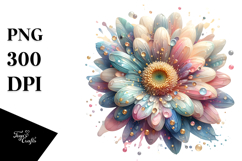 Shiny Abstract Gerbera PNG Product Image 1