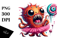 Design with Funny Tiny Kraken PNG Product Image 1