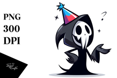 Silly Reaper with Party Hat PNG Product Image 1