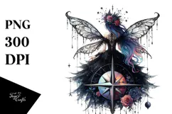 Gothic Fairy on Star PNG Product Image 1