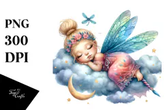 Baby Dragonfly on Cloud, Transparent PNG Product Image 1