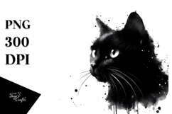 Simple Black Cat PNG Product Image 1