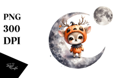 Cute Halloween Deer, High-Quality PNG Product Image 1