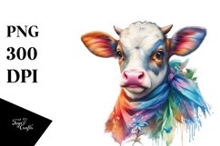 Baby Cow on Broadway Stage, Colorful PNG Product Image 3