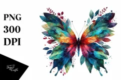 a Vibrant Plant Butterfly PNG Product Image 1