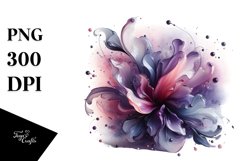 Abstract Floral Watercolor Splash Clipart Product Image 3