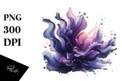 Abstract Floral Watercolor Splash Clipart Product Image 3