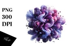 Abstract Floral Watercolor Splash Clipart Product Image 1