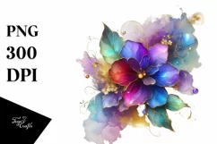 Watercolor Luxury Flower Love Splash Clipart Product Image 1