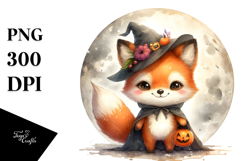 Cute Halloween Fox, High-Quality PNG Product Image 1