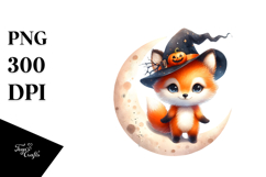 Cute Halloween Fox, High-Quality PNG Product Image 1