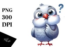 Standing Dove Watercolor Clipart Product Image 3