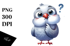 Standing Dove Watercolor Clipart Product Image 1