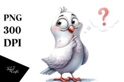 Standing Dove Watercolor Clipart Product Image 1