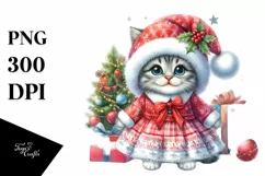 Cute Baby Cat for Christmass PNG Product Image 3