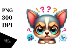 Crazy Chihuahua Cartoon Funny Clipart Product Image 1