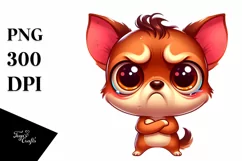 Crazy Chihuahua Cartoon Funny Clipart Product Image 1