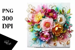 Watercolor Luxury Flower Love Splash Clipart Product Image 1