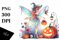 Vibrant Halloween Fairy | Sublimation | Clipart Product Image 3