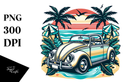Retro Tropical Beetle Car, 20 oz Tumbler Product Image 1