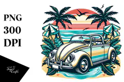 Retro Tropical Beetle Car, 20 oz Tumbler Product Image 1