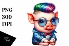 Sitting Baby Pig, PNG Product Image 1