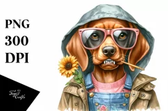 Baby Vizsla Watercolor, Sunglasses Jeans Product Image 3