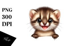 Enthusiastic Marten Watercolor Fun Clipart Product Image 3