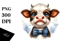 Funny Baby Cow PNG Product Image 1