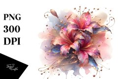 Shiny Azalea Watercolor, Metallic Small Product Image 1