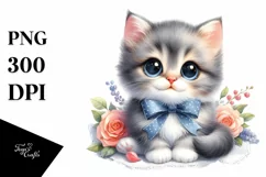 Colorful Vibrant Baby Cat PNG Product Image 3
