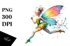 Fairy Drawing Vibrant PNG Product Image 1