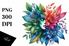a Vibrant Abstract Flower Frame PNG Product Image 3